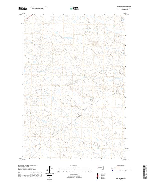 Owl Butte SE, SD — USGS 7.5-minute topo (2021)