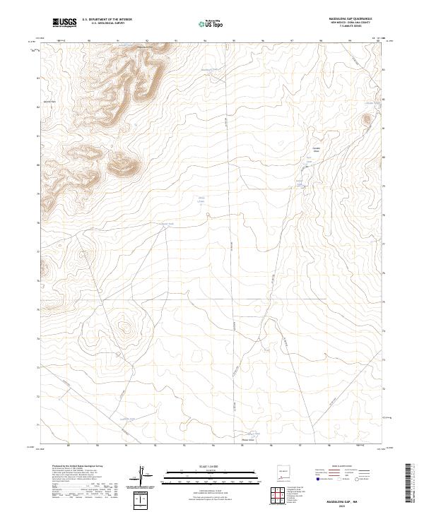 Magdalena Gap, NM — USGS 7.5-minute topo (2023)