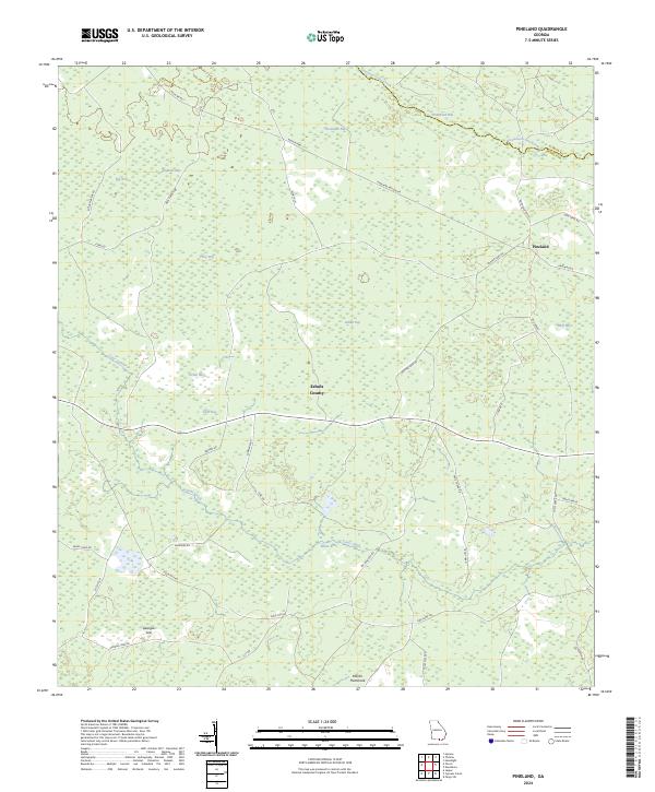 Pineland, GA — USGS 7.5-minute topo (2024)
