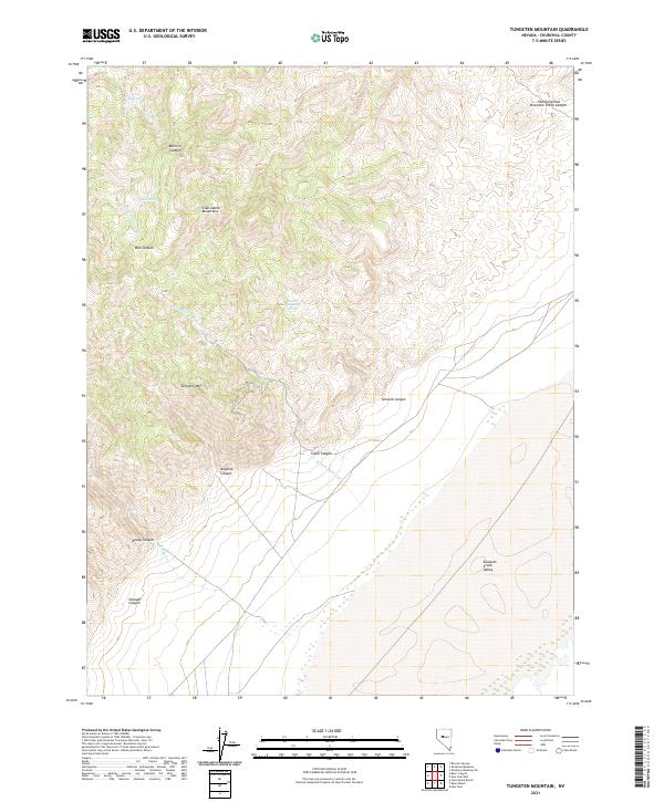 Tungsten Mountain, NV — USGS 7.5-minute topo (2021)