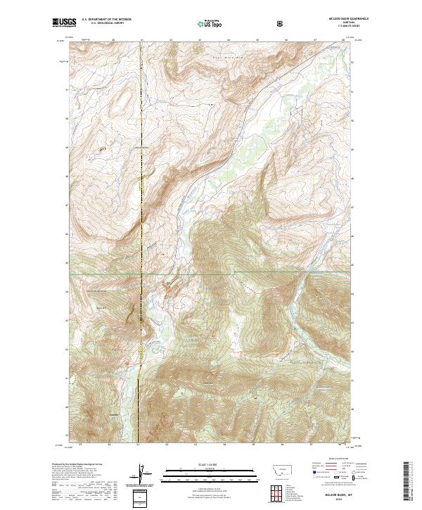 McLeod Basin, MT — USGS 7.5-minute topo (2024)