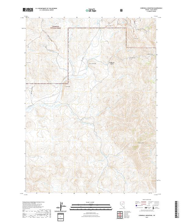 Cornwall Mountain, NV — USGS 7.5-minute topo (2021)