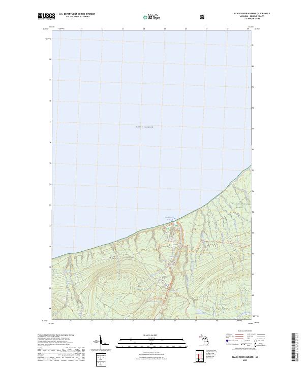 Black River Harbor, MI — USGS 7.5-minute topo (2023)