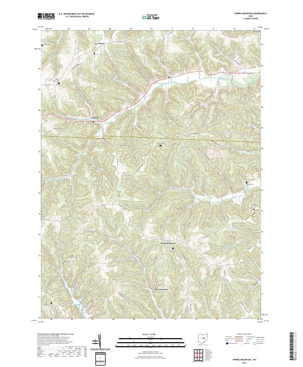 Spring Mountain, OH — USGS 7.5-minute topo (2023)