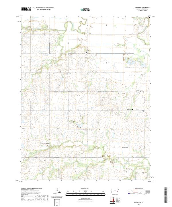 Emporia SE, KS — USGS 7.5-minute topo (2022)