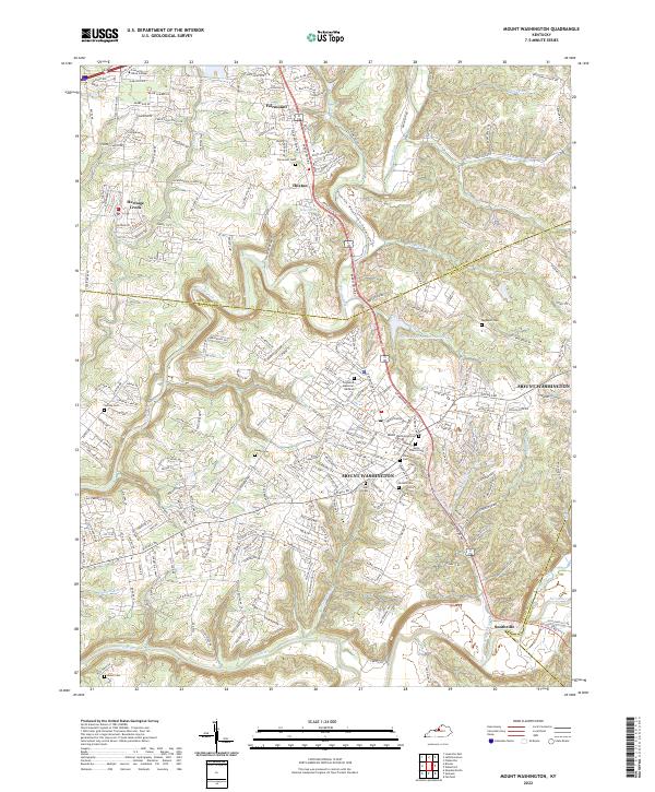 Mount Washington, KY — USGS 7.5-minute topo (2022)