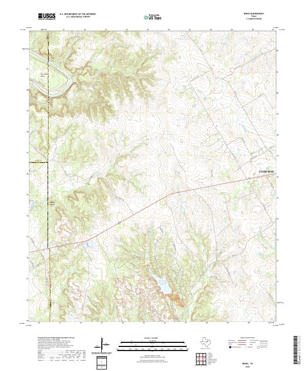 Bono, TX — USGS 7.5-minute topo (2022)