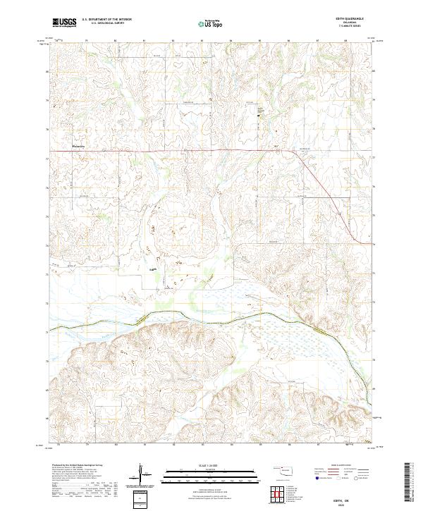 Edith, OK — USGS 7.5-minute topo (2022)