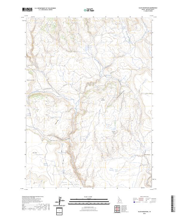 Slack Mountain, ID — USGS 7.5-minute topo (2024)
