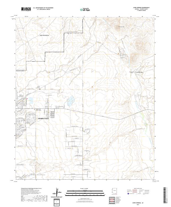 Lewis Springs, AZ — USGS 7.5-minute topo (2021)
