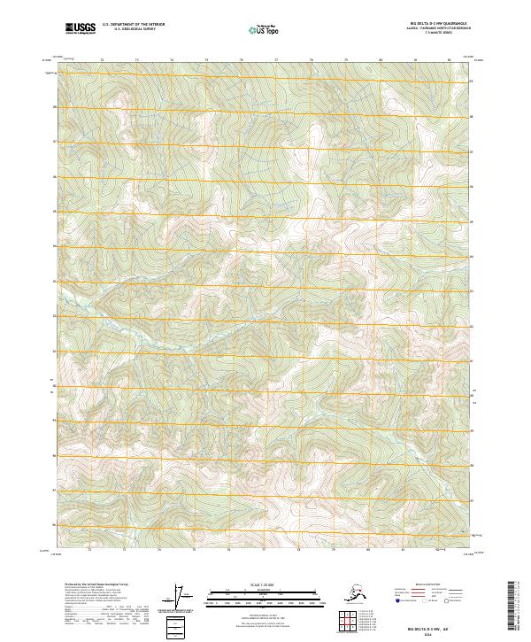 Big Delta D-3 NW, AK — USGS 7.5-minute topo (2024)