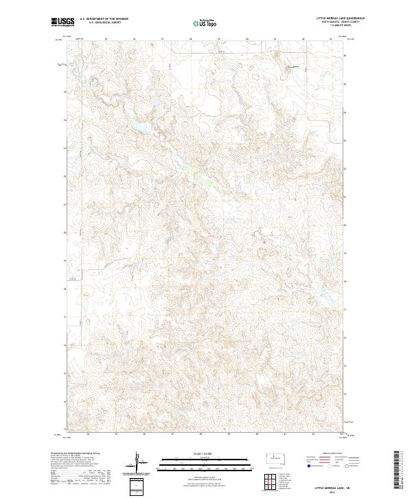 Little Moreau Lake, SD — USGS 7.5-minute topo (2021)
