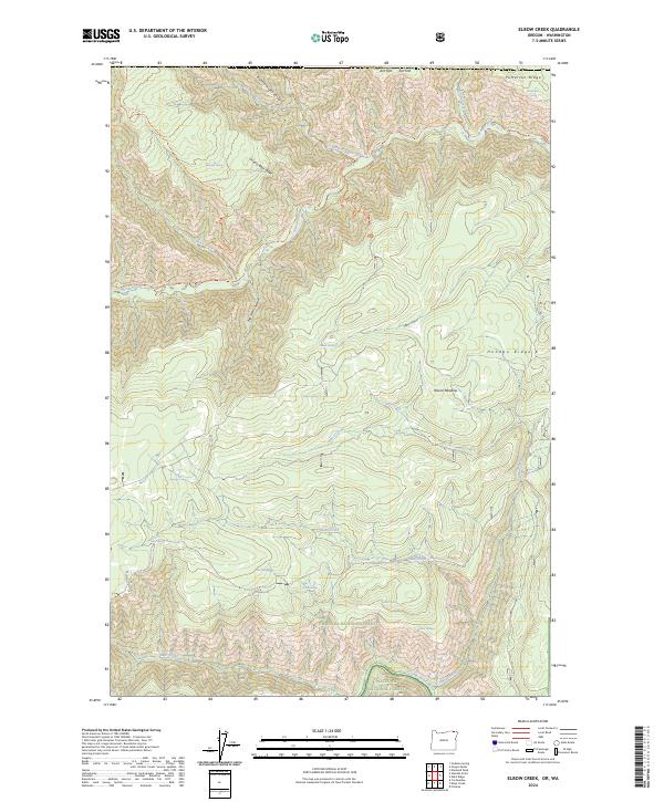 Elbow Creek, OR-WA — USGS 7.5-minute topo (2024)