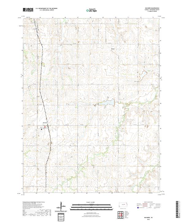 Navarre, KS — USGS 7.5-minute topo (2022)