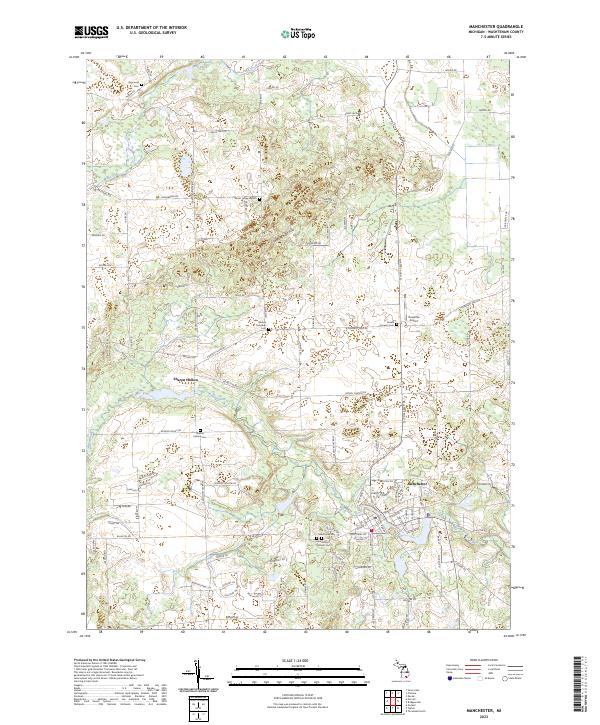 Manchester, MI — USGS 7.5-minute topo (2023)