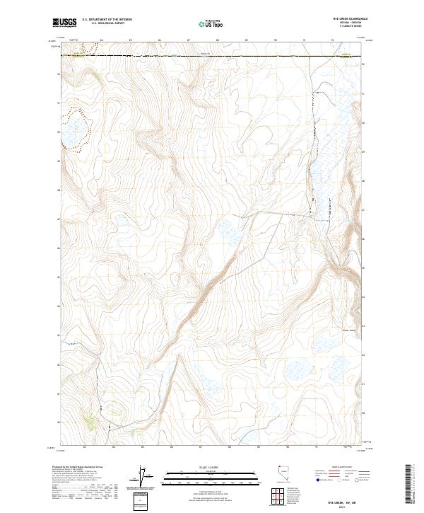Rye Creek, NV-OR — USGS 7.5-minute topo (2021)