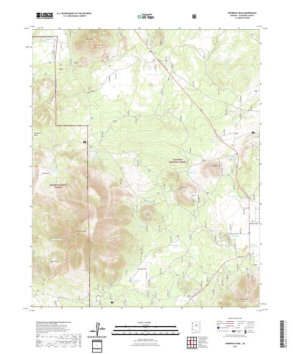 Kendrick Peak, AZ — USGS 7.5-minute topo (2021)
