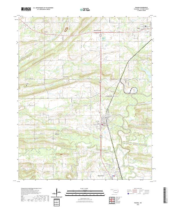 Panama, OK — USGS 7.5-minute topo (2022)