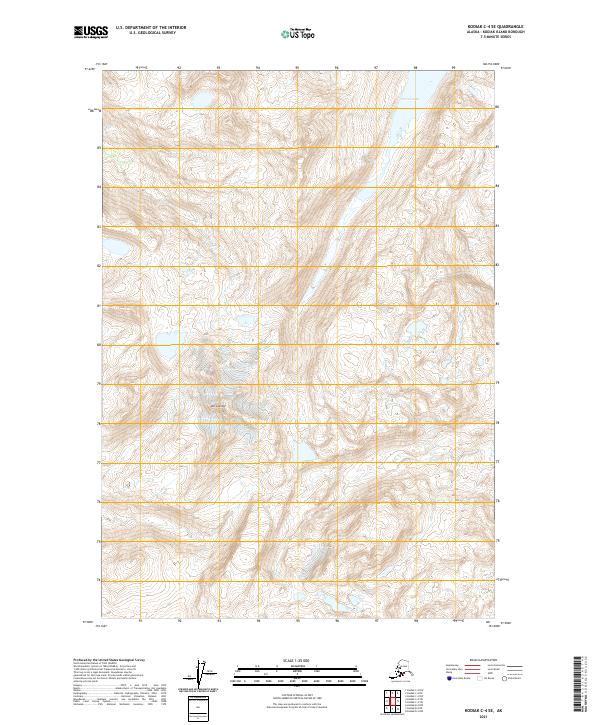 Kodiak C-4 SE, AK — USGS 7.5-minute topo (2021)