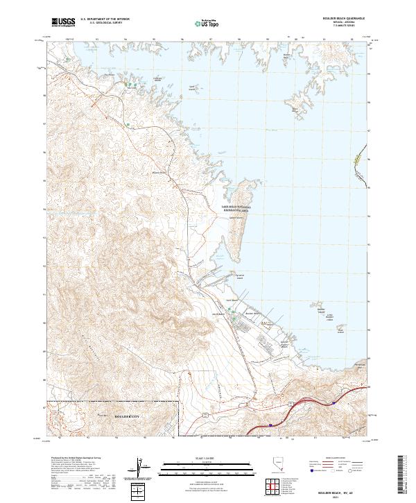 Boulder Beach, NV-AZ — USGS 7.5-minute topo (2021)