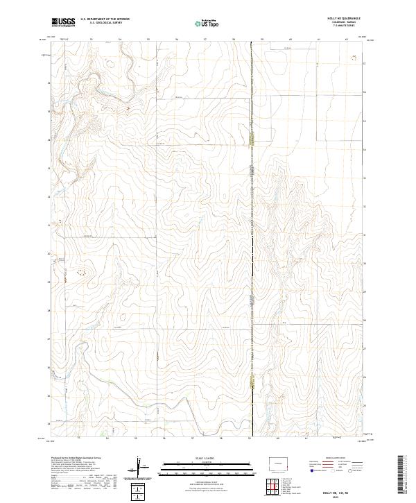 Holly NE, CO-KS — USGS 7.5-minute topo (2022)