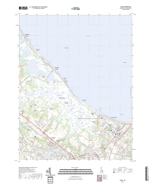 Lewes, DE — USGS 7.5-minute topo (2023)