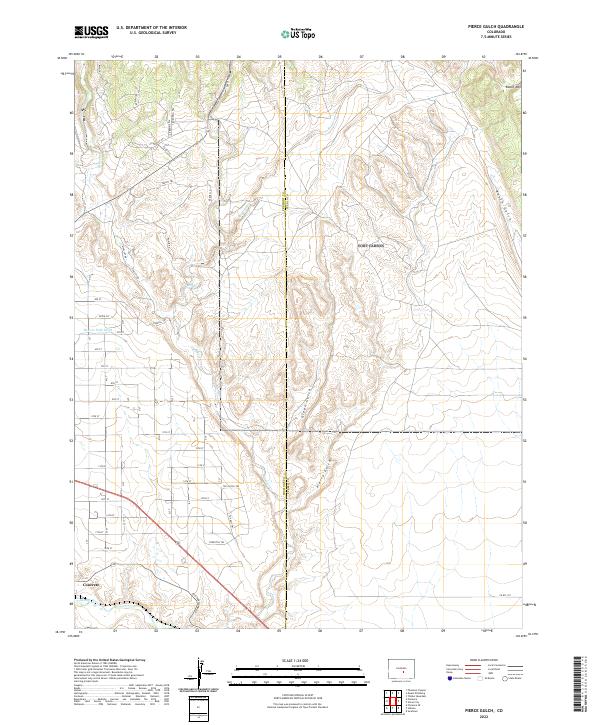 Pierce Gulch, CO — USGS 7.5-minute topo (2022)