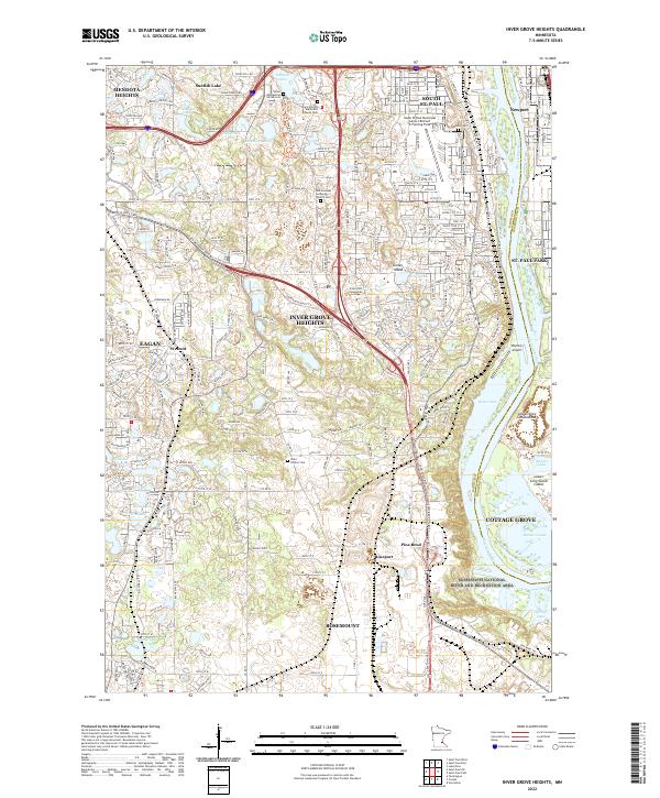 Inver Grove Heights, MN — USGS 7.5-minute topo (2022)