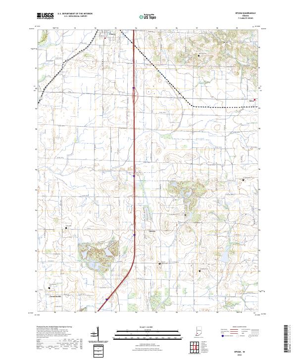 Epsom, IN — USGS 7.5-minute topo (2022)