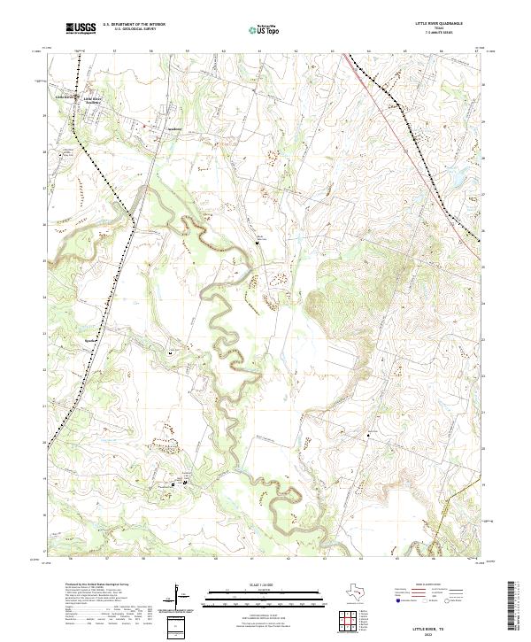 Little River, TX — USGS 7.5-minute topo (2022)