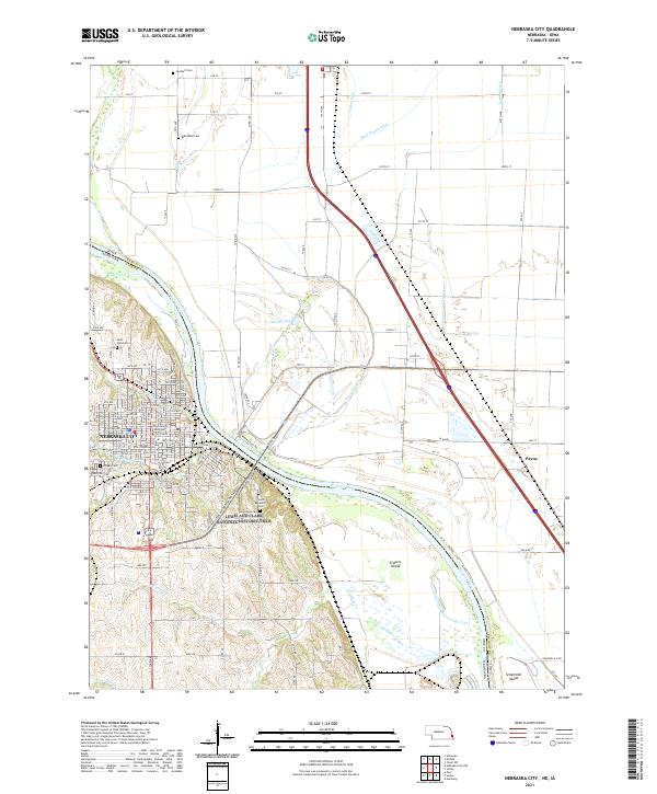 Nebraska City, NE-IA — USGS 7.5-minute topo (2021)