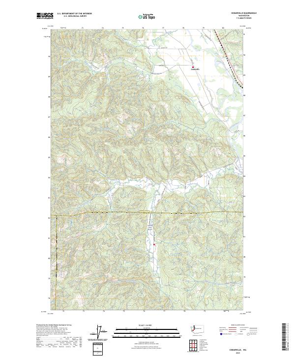Cedarville, WA — USGS 7.5-minute topo (2023)