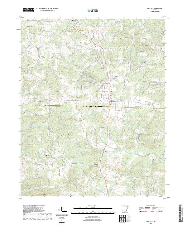 Cave City, AR — USGS 7.5-minute topo (2024)