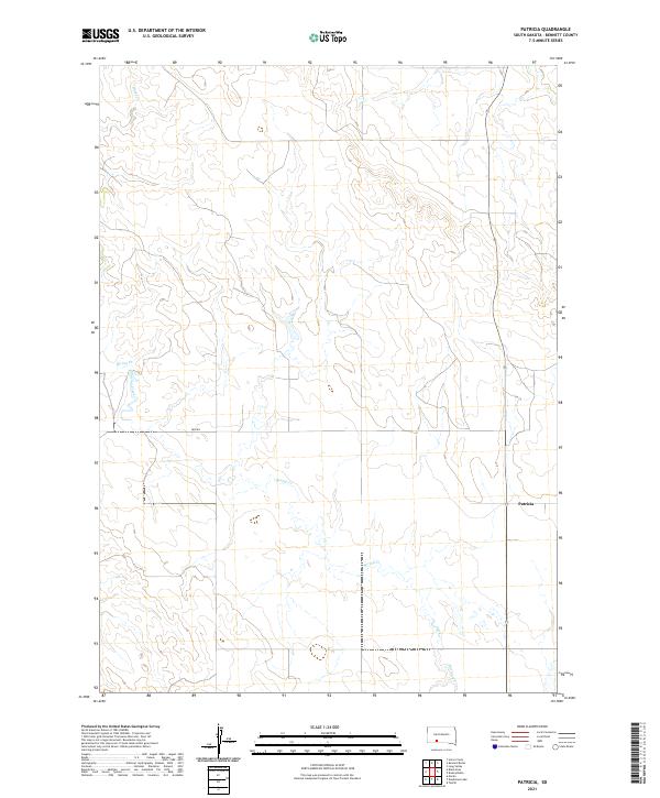 Patricia, SD — USGS 7.5-minute topo (2021)