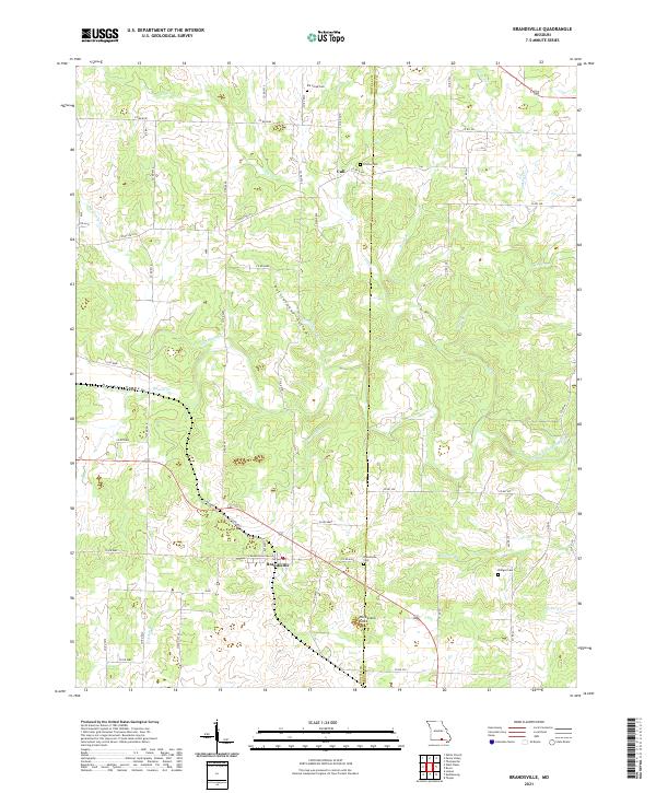Brandsville, MO — USGS 7.5-minute topo (2021)
