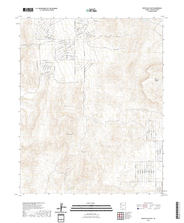 White Hills East, AZ — USGS 7.5-minute topo (2021)