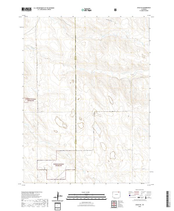 Avalo SE, CO — USGS 7.5-minute topo (2022)