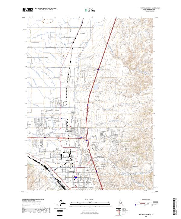 Pocatello North, ID — USGS 7.5-minute topo (2024)