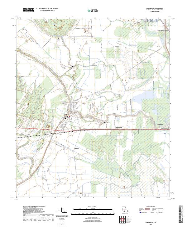 Port Barre, LA — USGS 7.5-minute topo (2024)