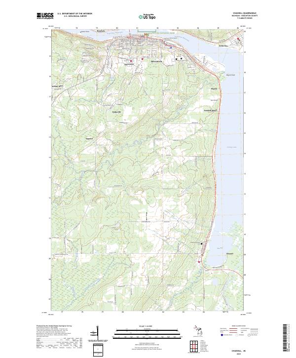 Chassell, MI — USGS 7.5-minute topo (2023)