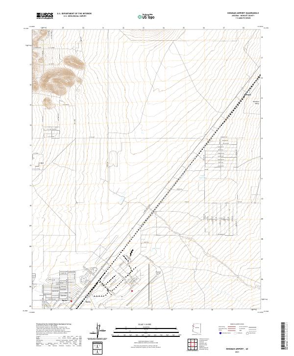 Kingman Airport, AZ — USGS 7.5-minute topo (2021)