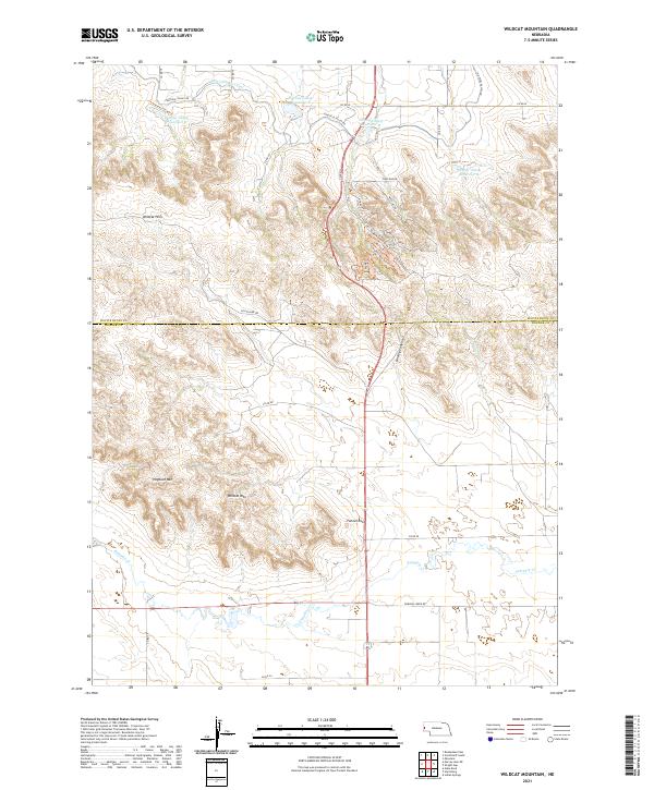 Wildcat Mountain, NE — USGS 7.5-minute topo (2021)