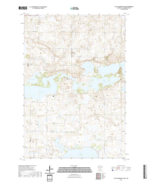 Little Kandiyohi Lake, MN — USGS 7.5-minute topo (2022)