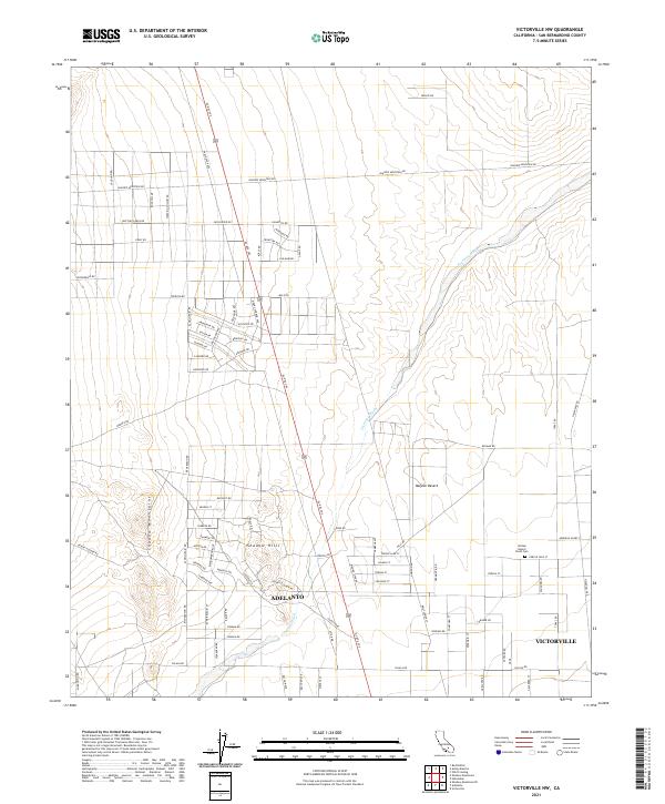 Victorville NW, CA — USGS 7.5-minute topo (2021)