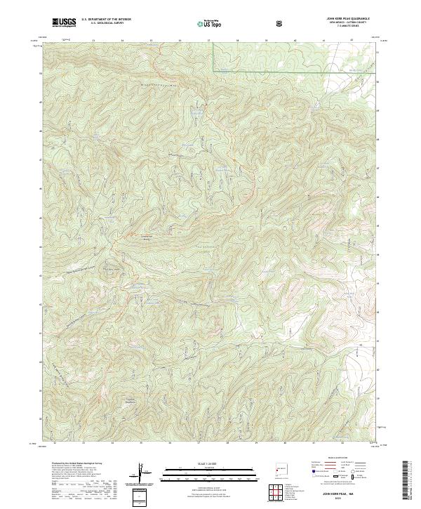 John Kerr Peak, NM — USGS 7.5-minute topo (2023)
