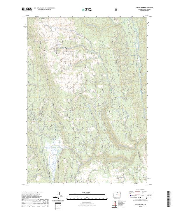 Crane Prairie, OR — USGS 7.5-minute topo (2023)