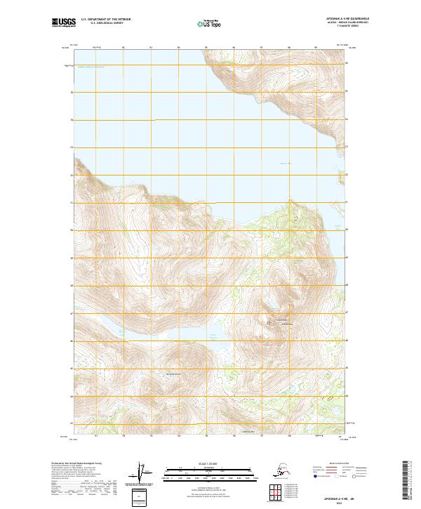 Afognak A-4 NE, AK — USGS 7.5-minute topo (2021)