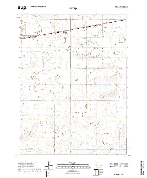 Axtell East, NE — USGS 7.5-minute topo (2021)