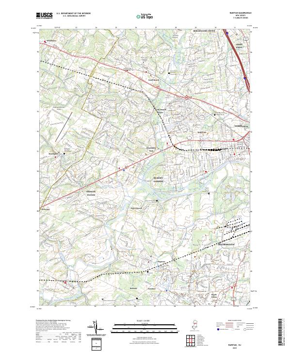 Raritan, NJ — USGS 7.5-minute topo (2023)