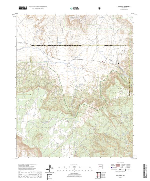 San Mateo, NM — USGS 7.5-minute topo (2023)
